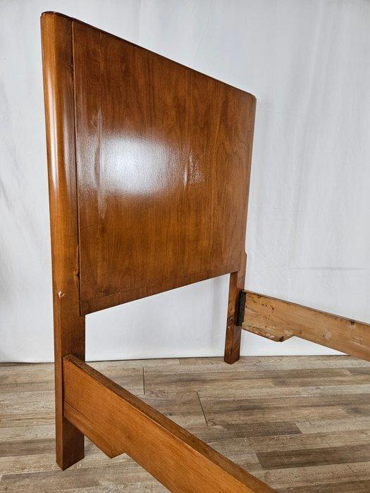 Bed - Wortelnotenhout - Letto Art Decò in noce, Antiek en Kunst, Kunst | Designobjecten