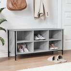 vidaXL Schoenenkast 100x35x50 cm bewerkt hout grijs sonoma, Huis en Inrichting, Kasten | Schoenenrekken, Verzenden, Nieuw