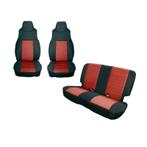 Rugged Ridge Seat Cover Kit Black/Red 97-02 Jeep Wrangler TJ, Ophalen of Verzenden, Nieuw