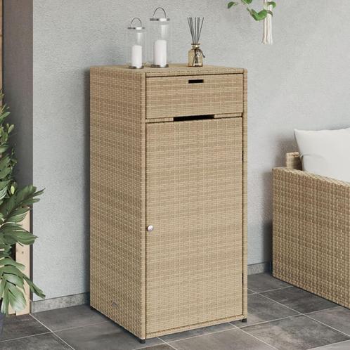 vidaXL Tuinkast 55x55x111 cm poly rattan beige, Tuin en Terras, Overige Tuin en Terras, Nieuw, Verzenden