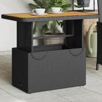 vidaXL Tuintafel 90x55x71 cm poly rattan en massief, Verzenden, Nieuw
