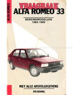 1983 - 1990 ALFA ROMEO 33 BENZINE VRAAGBAAK NEDERLANDS, Auto diversen