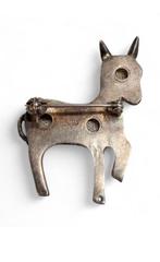 Zilver - Broche - Broche Biche van massief zilver,, Antiek en Kunst
