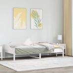 vidaXL Bedframe zonder matras massief grenenhout wit 80x200, Huis en Inrichting, Eenpersoons, Verzenden, Wit, Nieuw