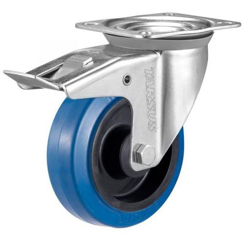 Zwenkwiel heavy + rem 200mm blauw, Doe-het-zelf en Verbouw, Overige Doe-het-zelf en Verbouw, Nieuw, Verzenden
