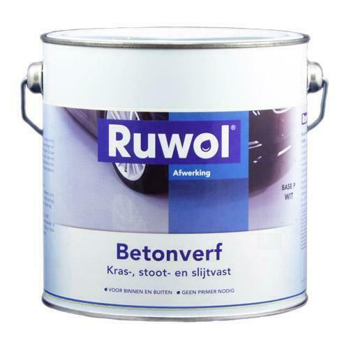 Ruwol Betonverf Wit 2,5 ltr, Doe-het-zelf en Verbouw, Verf, Beits en Lak, Nieuw, Verzenden