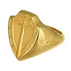 Ring met amulet - 18 karaat Geel goud, Sieraden, Tassen en Uiterlijk, Antieke sieraden