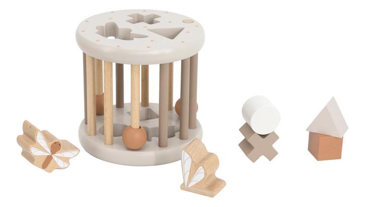 Label Label Nougat Houten Rollende Vormenstoof LLWT-37148, Kinderen en Baby's, Speelgoed | Babyspeelgoed, Nieuw, Verzenden