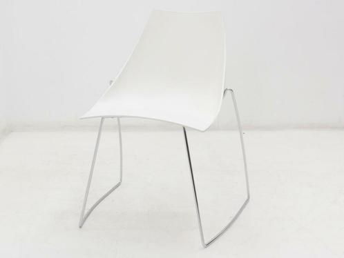 Kantinestoel Casprini Hoop - kunststof kuip kleur wit,, Huis en Inrichting, Stoelen, Gebruikt, Ophalen of Verzenden