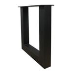 Gratis Verzending - Set zwarte stalen U tafelpoten 42 cm, Overige vormen, Nieuw, Modern, Ophalen of Verzenden