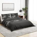 vidaXL Dekbedovertrekset 220x240 cm katoen zwart, Verzenden, Nieuw, Zwart