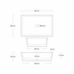 Opzet Wastafel  Conicis Beton 59x39x16 cm (6 Kleuren), Ophalen of Verzenden, Nieuw
