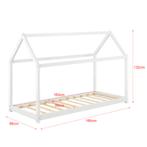 Kinderbed Netstal houten bed huisbed 80x160 cm wit, Kinderen en Baby's, Kinderkamer | Bedden, Verzenden, Nieuw