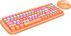 Candy XR Kleur Draadloos Toetsenbord en Muisset - Oranje, Verzamelen, Verzenden, Nieuw