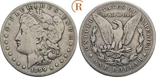 Dollar New Orleans 1899 O Usa:, Postzegels en Munten, Munten | Amerika, Verzenden