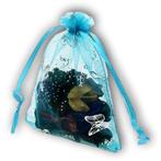 Organza zakjes hemels blauw met vlinders - 11x16 cm 100 s...