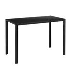 Eetkamerset eethoek Porvoo 5-delig glas tafel en stoelen zwa, Huis en Inrichting, Tafels | Eettafels, Verzenden, Nieuw