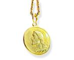 Ketting met hanger - 18 karaat Geel goud - Jezus Christus -, Sieraden, Tassen en Uiterlijk, Antieke sieraden