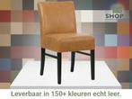 Leren eetkamerstoel Hold - Vintage Cognac (cognac) - Poten, Huis en Inrichting, Stoelen, Bruin, Nieuw, Leer, Ophalen of Verzenden