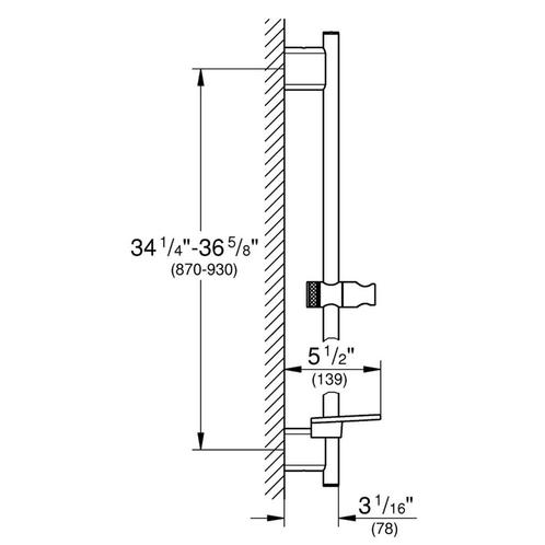 Glijstang Grohe Rainshower SmartActive 90 cm Warm Sunset, Doe-het-zelf en Verbouw, Sanitair, Ophalen of Verzenden