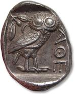 Attica, Athene. Tetradrachm 454-404 B.C. - large 28mm oval