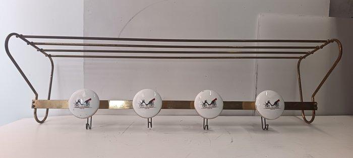 Kapstok - Keramiek, Messing - Italië - van de wand,, Antiek en Kunst, Curiosa en Brocante