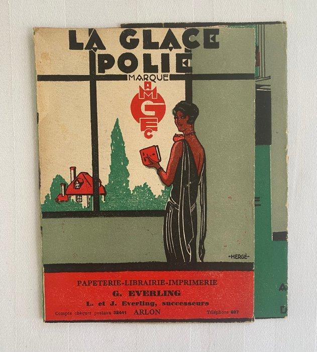 Document - Hergé - La glace polie - Très rare liseuse style, Boeken, Stripboeken