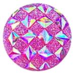 Fako Bijoux® - Click Button - Glitter Ruit - Roze, Verzenden, Nieuw