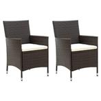 Tuinstoelen Set Bruin - Stalen Frame - Retourdeal!, Tuin en Terras, Tuinstoelen, Ophalen of Verzenden, Nieuw, Rotan