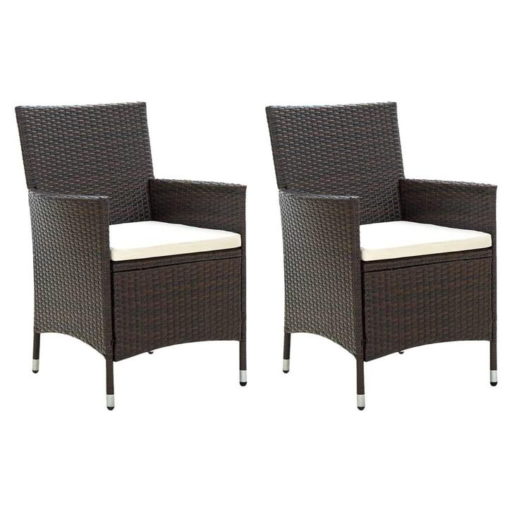 Tuinstoelen Set Bruin - Stalen Frame - Retourdeal!, Tuin en Terras, Tuinstoelen, Nieuw, Rotan, Ophalen of Verzenden