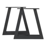 Stalen onderstel Greiling set van 2 tafelpoot 40x40 cm zwart, Verzenden, Nieuw