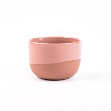 Cappuccino Kopje &#8211; Half Glazed | Terracotta Pink beschikbaar voor biedingen