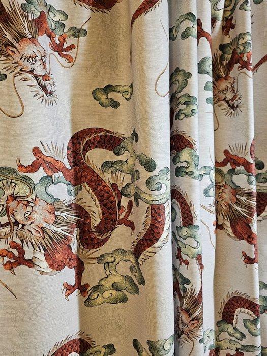 Exclusief origineel Artmaison-oosters stof met draken -, Antiek en Kunst, Antiek | Kleden en Textiel