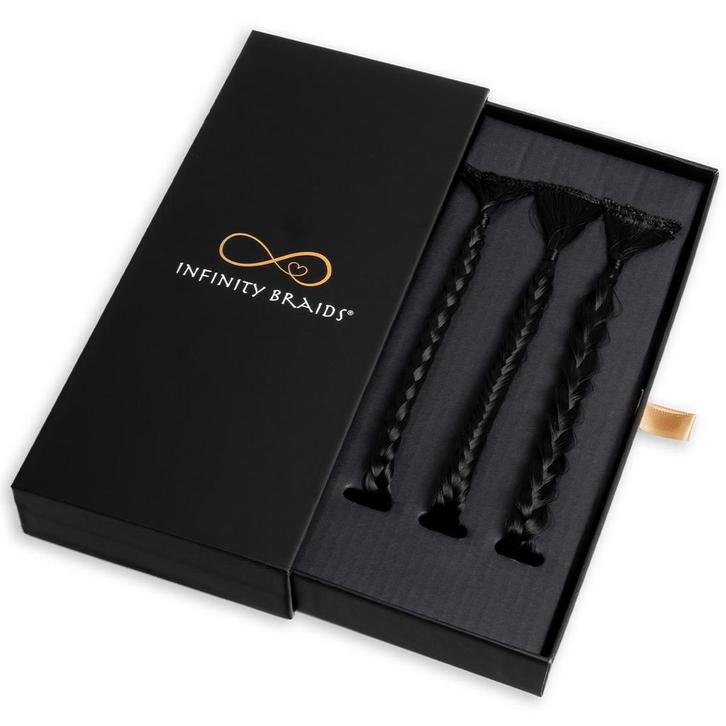Infinity Braids  Infinity Braidies Mini Onyx, Sieraden, Tassen en Uiterlijk, Uiterlijk | Haarverzorging, Nieuw, Verzenden