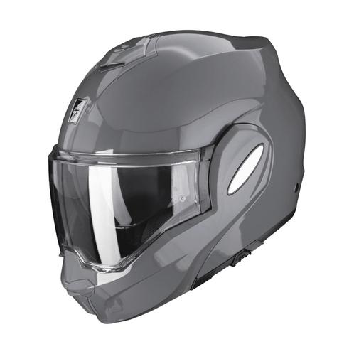 Scorpion Exo-tech EVO - Grijs, Motoren, Kleding | Motorhelmen, S, Systeemhelm, Verzenden