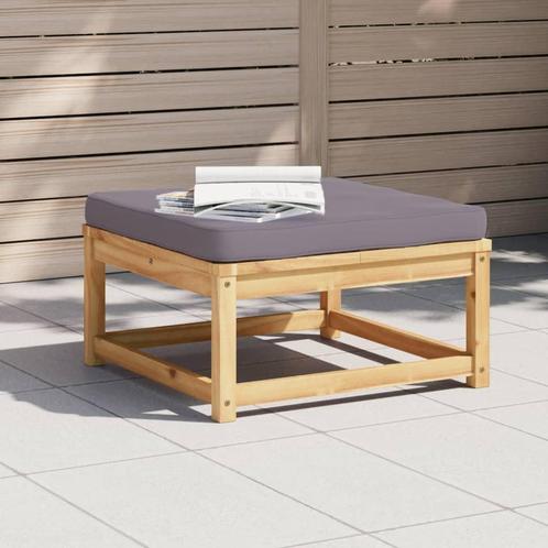 vidaXL Tuinvoetenbank met kussens massief acaciahout, Tuin en Terras, Tuinsets en Loungesets, Nieuw, Hardhout, Verzenden