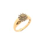 Gouden ring pavé gezet met diamanten | 0,095 ct. (pave), Sieraden, Tassen en Uiterlijk, Ringen, Goud, Met edelsteen, Gebruikt