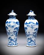 Geen veilingreserve - een fijn met de hand geschilderd paar