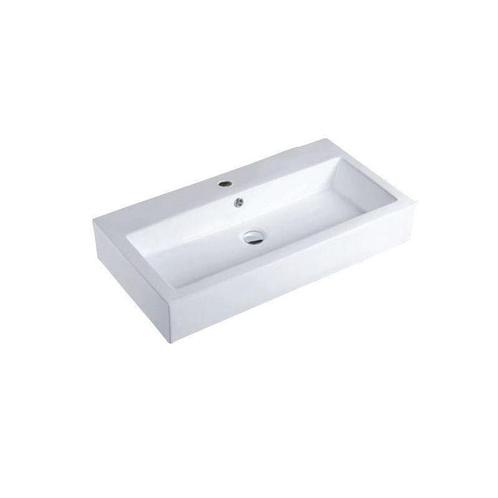 Wastafel Best Design Feel 80x44x15cm Keramiek Wit (met 1, Doe-het-zelf en Verbouw, Sanitair, Overige typen, Nieuw, Ophalen of Verzenden