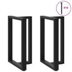 vidaXL Bartafelpoten 2 st T-vormig 60x35x(90-91) cm staal, Huis en Inrichting, Tafelonderdelen, Verzenden, Nieuw