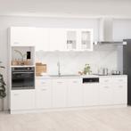 vidaXL 7-delige Keukenkastenset Lyon bewerkt hout wit, Huis en Inrichting, Verzenden, Nieuw, Wit
