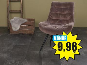 LEEGVERKOOP | Klik-PVC in grijze betonlook vanaf €9,98 beschikbaar voor biedingen