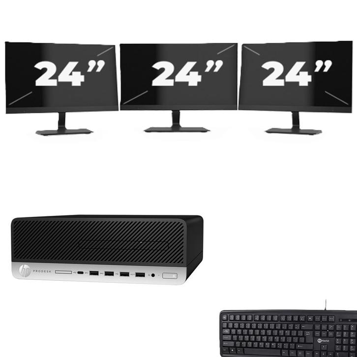 HP ProDesk 600 G5 SFF - Intel Core i3-9e Generatie - 8GB RAM, Computers en Software, Desktop Pc's, Nieuw, Verzenden