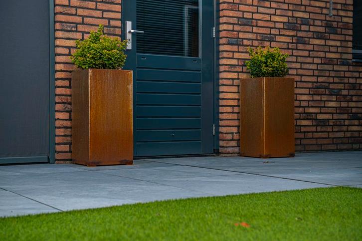 Cortenstalen maatwerk plantenbakken, Tuin en Terras, Bloembakken en Plantenbakken, 30 tot 60 cm, 60 tot 100 cm, Tuin, Vierkant