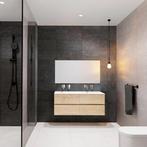Badkamermeubel Solid Surface BWS Oslo 120x46 cm Dubbel Wood, Ophalen of Verzenden, Nieuw, Bad