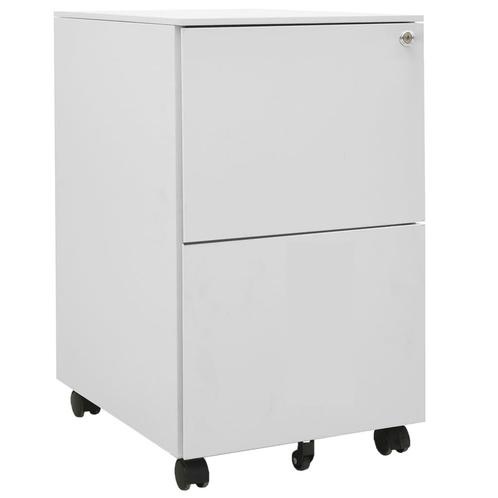 vidaXL Ladeblok verrijdbaar 39x45x67 cm staal lichtgrijs, Huis en Inrichting, Kasten | Roldeurkasten en Archiefkasten, Nieuw, Verzenden