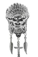 Zilveren Indiaan met veren en totem ketting hanger - XL, Sieraden, Tassen en Uiterlijk, Verzenden, Nieuw