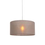 Landelijke hanglamp wit met taupe kap 50 cm - Combi 1, Huis en Inrichting, Lampen | Hanglampen, Nieuw, Overige stijlen