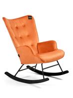 Aemely® Schommelstoel Steerne - Koper Velvet, Zwart Hout, Ophalen of Verzenden, Nieuw, Stoel(en)