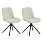 Set van 2 Eetkamerstoelen – Taupe/Zand – Vergaderstoelen –, Huis en Inrichting, Ophalen of Verzenden, Nieuw